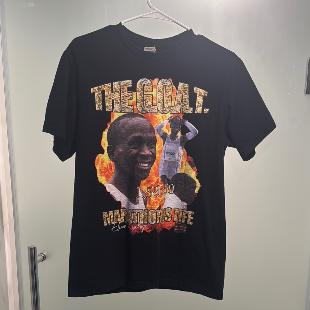Eliud Kipchoge “The G.O.A.T.” Breaking 2 Marathon Tee (Unisex Medium) NWOT